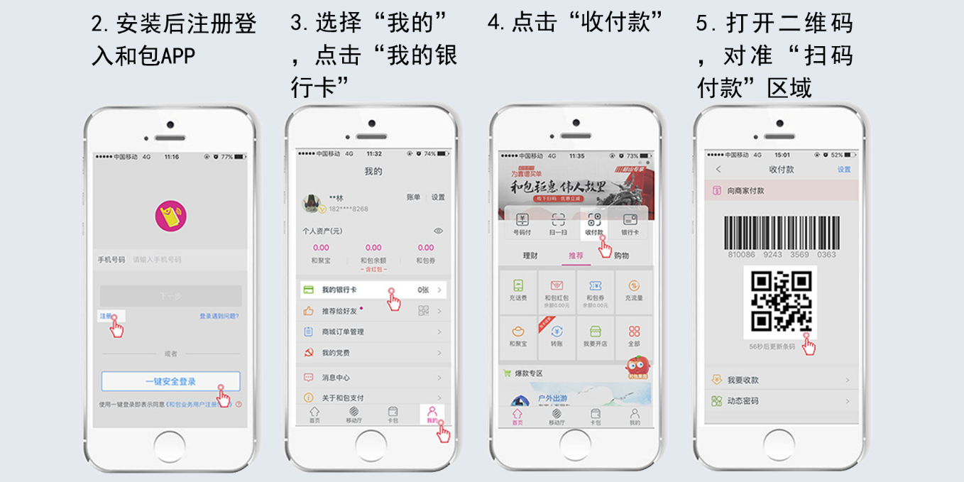和包支付方式